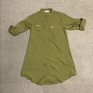 Green Military Style Dress